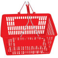 Hot sale Shopping basket with castors/Plastic shopping basket with tie bar/Small shopping basket